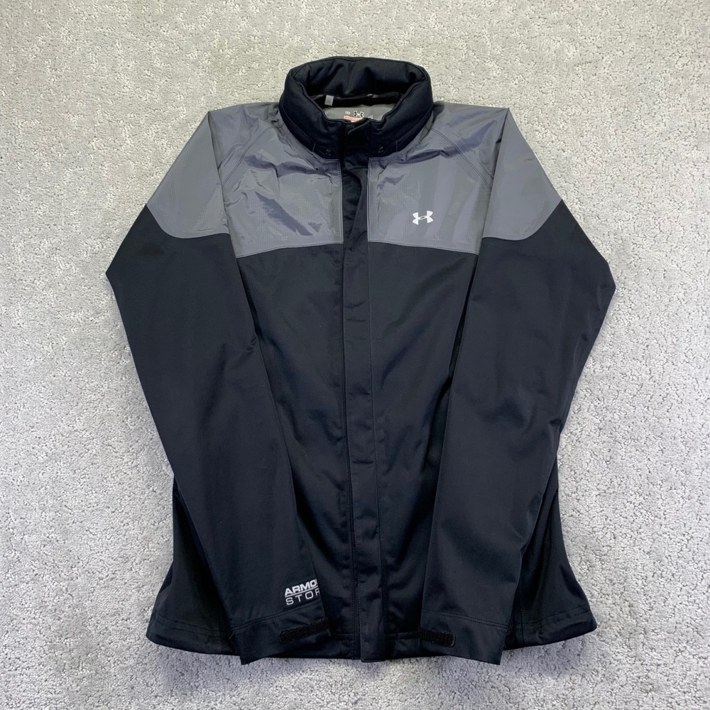 Under Armour Storm All Season Gear Jacket XS Black‎ Grey Waterproof Lightweight